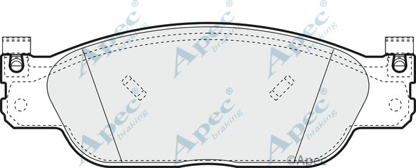 APEC BRAKING Комплект тормозных колодок, дисковый тормоз PAD1132